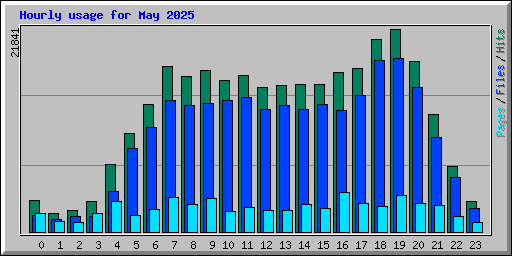 Hourly usage for May 2025