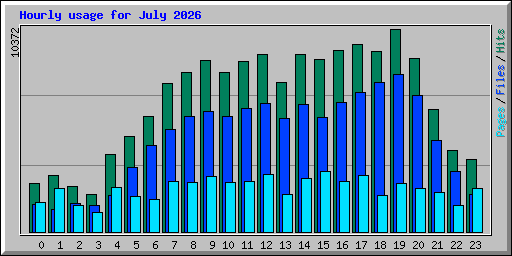 Hourly usage for July 2026